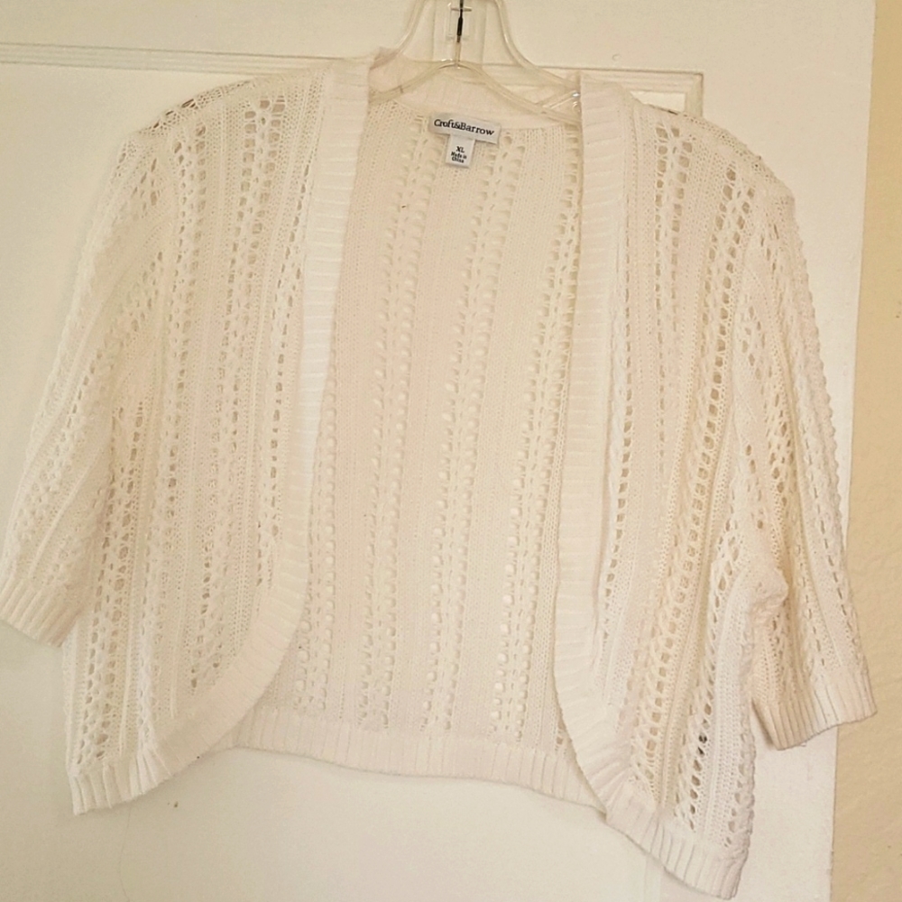 Bolero Cardigan White Sweater